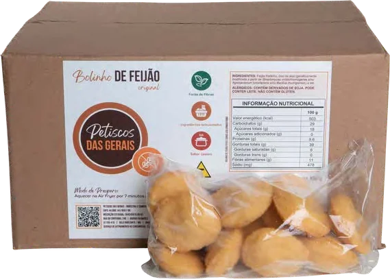 Embalagem Food Service do Bolinho de Feijão Original
