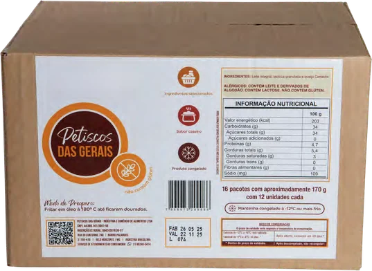 Embalagem Food Service do Pastel de Angu